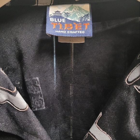 BLUE TIBET casual vintage button-down club shirt XL - Picture 2 of 2